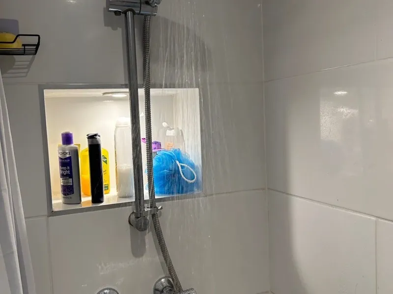 Shower and tiled niche
